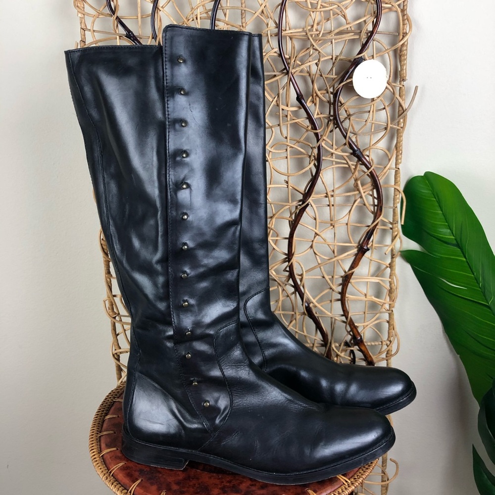 Cole Haan black leather boots